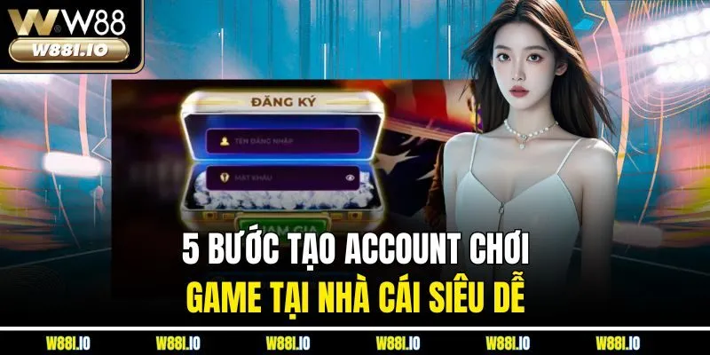 5 bước tạo account chơi game tại nhà cái siêu dễ 